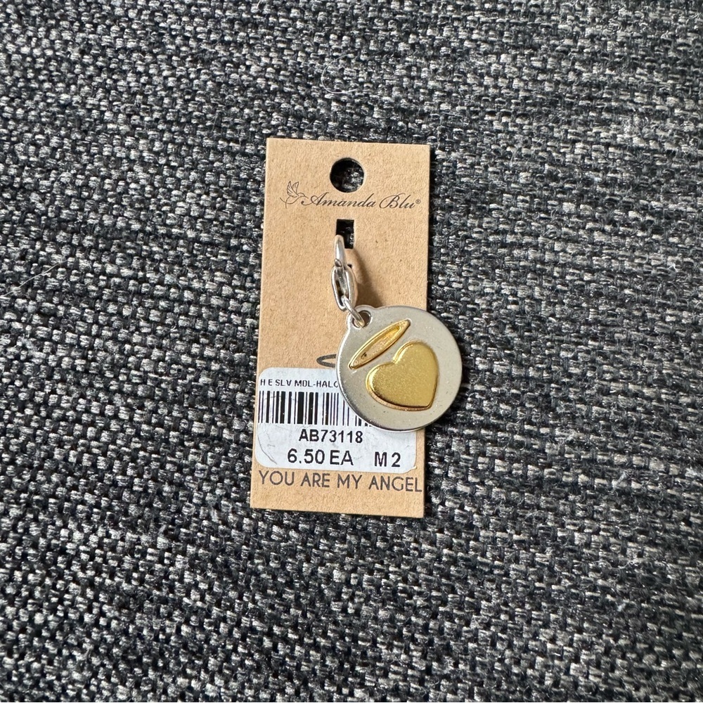 Annando Blue Heart Charm Keychain